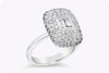 1.33 Carat Total Mixed Cut Diamond Fashion Ring in White Gold