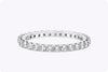 0.99 Carat Total Round Brilliant Cut Diamond Eternity Wedding Band in Platinum