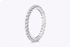 0.99 Carat Total Round Brilliant Cut Diamond Eternity Wedding Band in Platinum