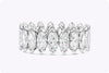 5.85 Carats Total Marquise Cut Diamond Eternity Wedding Band in Platinum