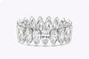 5.85 Carats Total Marquise Cut Diamond Eternity Wedding Band in Platinum