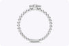 0.26 Carat Total Brilliant Round Cut Diamond Clover Fashion Ring in White Gold