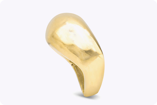 Cartier Limited Edition Large Dome Yellow Gold Plain Fashion Ring