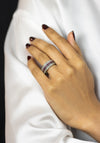 1.70 Carat Total Baguette Gemstones Antique Swivel Eternity Wedding Band with Diamonds in Platinum