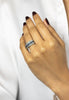 1.70 Carat Total Baguette Gemstones Antique Swivel Eternity Wedding Band with Diamonds in Platinum