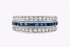 1.70 Carats Total Antique Baguette Gemstones Movable Wedding Band in Platinum