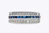 1.70 Carats Total Antique Baguette Gemstones Movable Wedding Band in Platinum