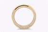 1.21 Carats Total Brilliant Round Cut Diamond Men's Wedding Band in Rose Gold