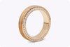 1.21 Carats Total Round Brilliant Cut Diamond Men's Wedding Band in Rose Gold