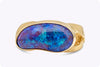 GIA Certified 9.00 Carats Natural Black Opal Men's Ring in Yellow Gold