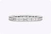 Cartier 1.02 Carats Baguette Cut Diamond Channel Set Eternity Wedding Band in Platinum