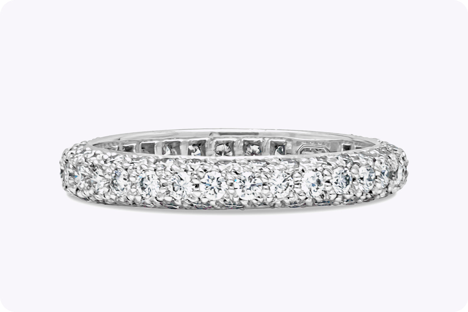 Harry Winston 1.08 Carats Total Round Diamond Micro-Pave Eternity Wedding Band in Platinum