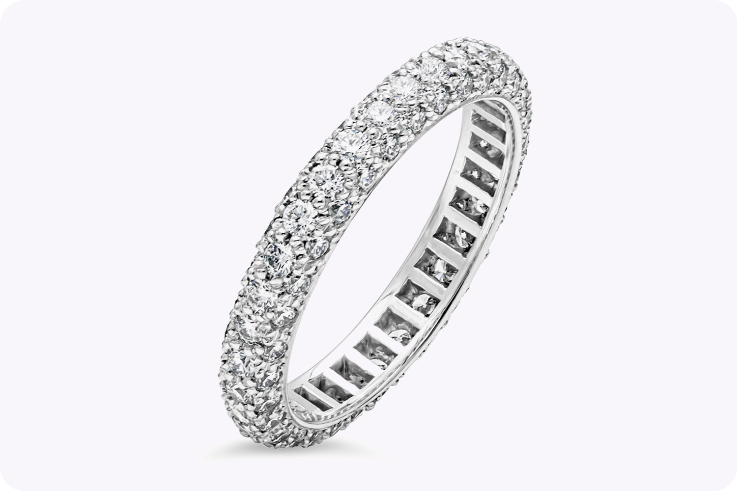 Harry Winston 1.08 Carats Total Round Diamond Micro-Pave Eternity Wedding Band in Platinum