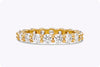 2.30 Carats Total Brilliant Round Diamond Eternity Wedding Band in Yellow Gold