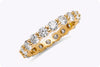 2.30 Carats Total Brilliant Round Diamond Eternity Wedding Band in Yellow Gold