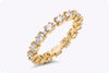 1.34 Carats Total Brilliant Round Diamond Eternity Wedding Band in Yellow Gold