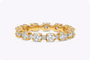 1.77 Carats Total Brilliant Round Cut Diamond Eternity Wedding Band in Yellow Gold