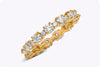 1.77 Carats Total Brilliant Round Cut Diamond Eternity Wedding Band in Yellow Gold