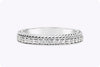 0.65 Carats Total Brilliant Round Cut Diamond Channel Set Eternity Wedding Band in White Gold