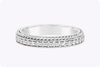 0.65 Carats Total Brilliant Round Cut Diamond Channel Set Eternity Wedding Band in White Gold