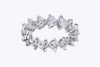 4.62 Carats Total Heart-Shaped Diamond Eternity Wedding Band in Platinum