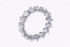 4.62 Carats Total Heart-Shaped Diamond Eternity Wedding Band in Platinum