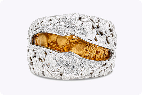 Carrera y Carrera 0.27 Carat Round Brilliant Cut Diamond Secret Ring in Two-Tone Gold