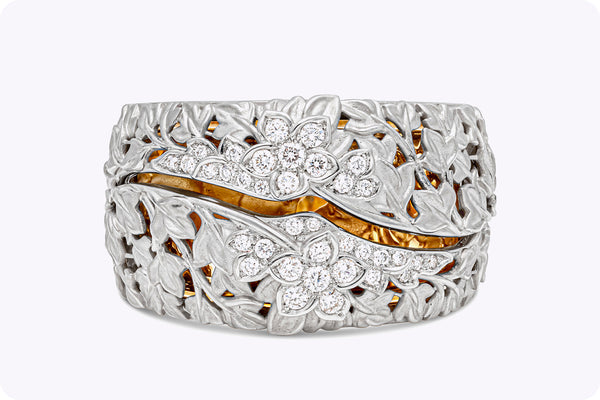 Carrera y Carrera 0.27 Carat Round Brilliant Cut Diamond Secret Ring in Two-Tone Gold