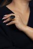 Pomellato Victoria Black Jet Amulet Fashion Ring in 18K Rose Gold
