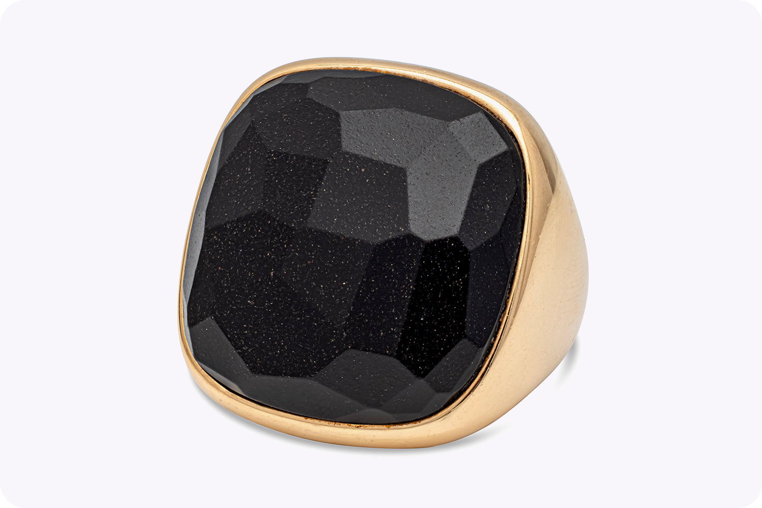 Pomellato Victoria Black Jet Amulet Fashion Ring in Rose Gold