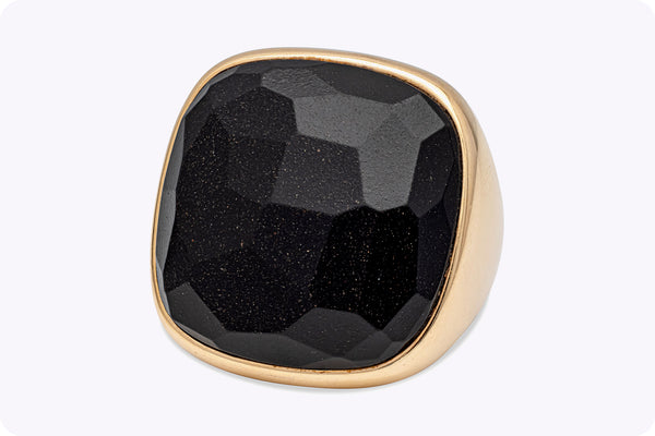 Pomellato Victoria Black Jet Amulet Fashion Ring in Rose Gold