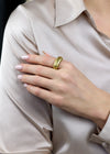 26.28 Gram Solid Dome Men's Ring in 18k Yellow Gold