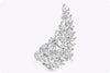 3.56 Carats Total Marquise Cut Diamond Wing Fashion Ring in White Gold