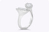 1.21 Carats Total Mixed-Cut Diamond Disconnected Fashion Ring in White Gold