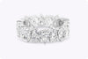 3.77 Carats Total Pear Shape Diamond Eternity Wedding Band Ring in Platinum