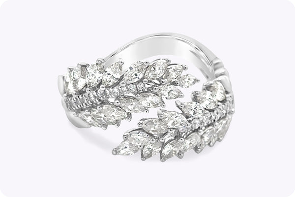 1.42 Carats Total Mixed-Cut Diamond Disconnected Fashion Ring in White Gold