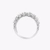 2.45 Carats Total Mixed-Cut Diamond Wide Fashion Ring in White Gold