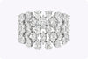 2.45 Carats Total Mixed-Cut Diamond Wide Fashion Ring in White Gold