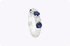 2.56 Carats Round Cut Sapphire & Diamond Band