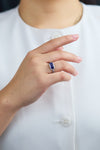 sapphire and diamond fashion ring.