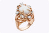Cabochon Ethiopian White Opal & Diamond Cocktail Ring