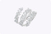 2.39 Carats Total Pear & Baguette Diamond Wrap Fashion Ring in White Gold