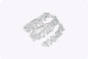 2.39 Carats Total Pear & Baguette Diamond Wrap Fashion Ring in White Gold