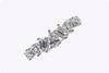 1.05 Carats Total Mixed-Cut Diamond Seven-Stone Fashion Ring in White Gold