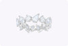 4.76 Carats Total Mixed-Cut Diamond Eternity Ring in White Gold