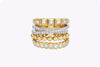 1.56 Carats Total Round & Princess Cut Diamond Fashion Ring in Two-Tone Gold