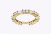 1.68 Carats Total Baguette & Round Cut Diamond Wedding Band in Yellow Gold