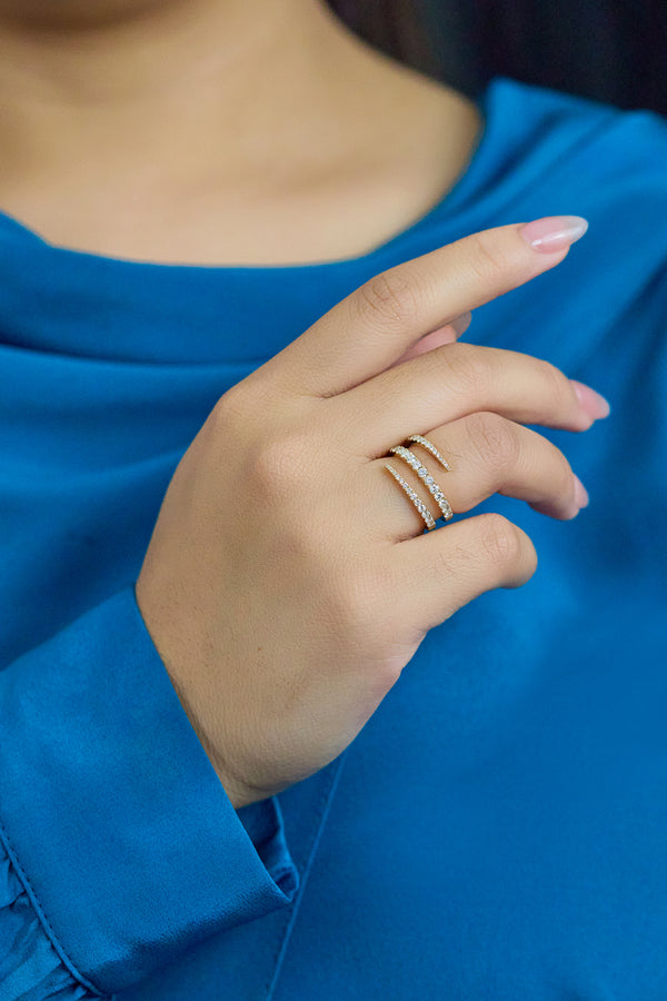 Swirl Diamond Fashion Ring