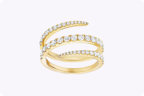 Round Cut Swirl Diamond Fashion Ring