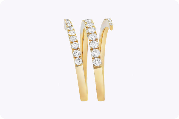 Round Cut Swirl Diamond Fashion Ring